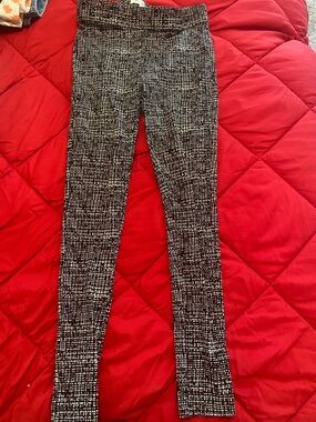 love Fire Black & White Patterned Leggings